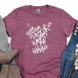 a t - shirt with the words ahaah written on it