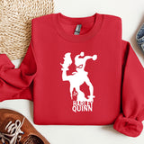 a red sweatshirt with a picture of a man on it