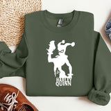 a green sweatshirt with a picture of a man on it