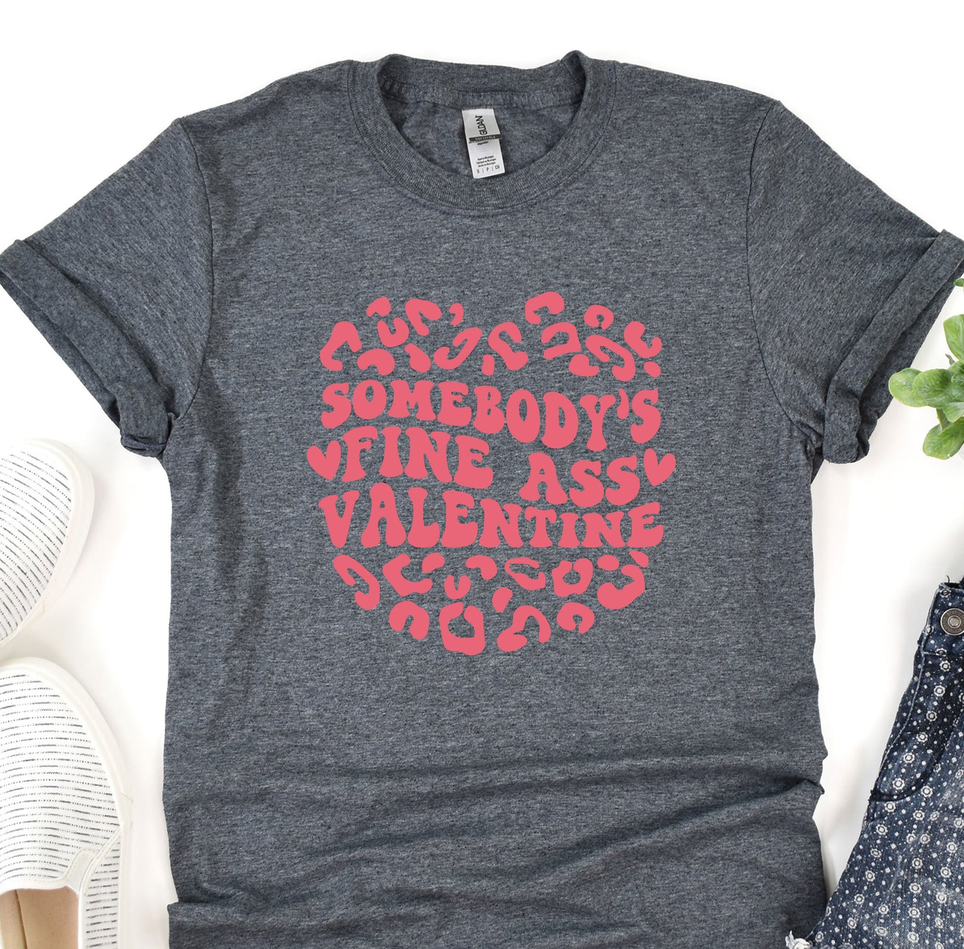 a t - shirt that says somebody&#39;s wine ass valentine&#39;s day