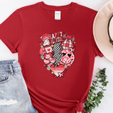 a women's red t - shirt with the words happy valentine's day