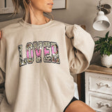 Lover Leopard Pattern Sweatshirt, Valentines Day Crewneck, Valentines Hoodie, Lover Sweater Sweatshirt, Leopard Pattern Gift, Gift for Her