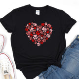 a t - shirt with a heart made out of hearts