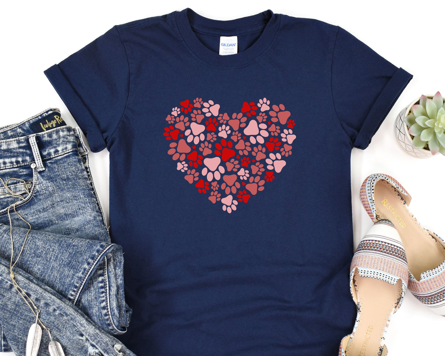 a t - shirt with a heart made out of hearts