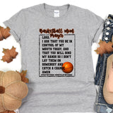 a t - shirt with a basketball mom poem on it