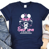 a t - shirt with a minnie mouse design on it