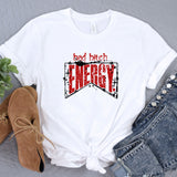 a white t - shirt with the words energy on it