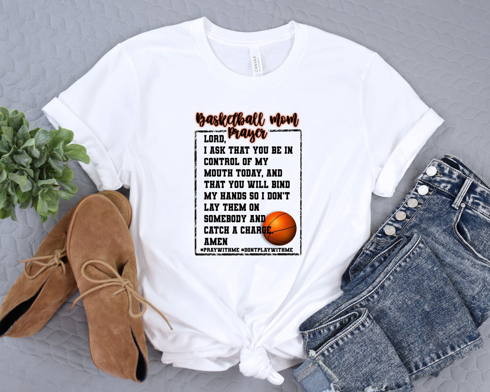 Basketball Mom Prays Shirt, Basketball Court prayer T-shirts, Basketball Mom Tee, Basketball Bible Gift, New Mom Shirt, Mother Day Shirt