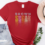 a red t - shirt with the words brown squad printed on it