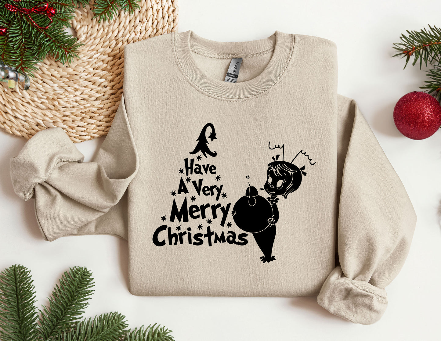 a sweater with a christmas message on it