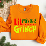 an orange sweater with the words'ill mister grin'on it