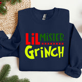 a blue sweatshirt with the words, i'm mister grin on it