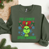 a green sweatshirt with the grinch is my spirit animal on it