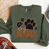 a green sweatshirt with the words mama written on it
