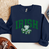 a sweater with a shamrock and the word irish on it