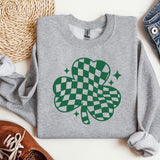 a st patrick's day sweatshirt with a shamrock on it