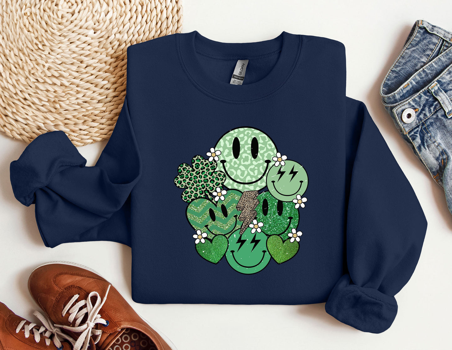 a sweatshirt with a picture of a smiling cactus on it