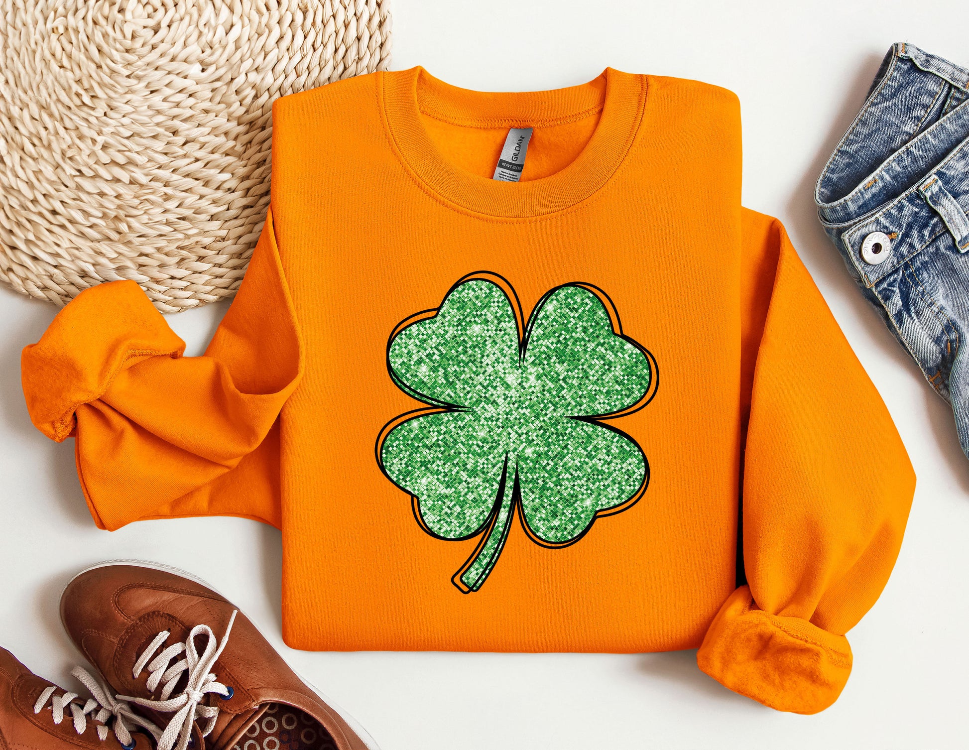 a st patrick&#39;s day shirt with a shamrock on it