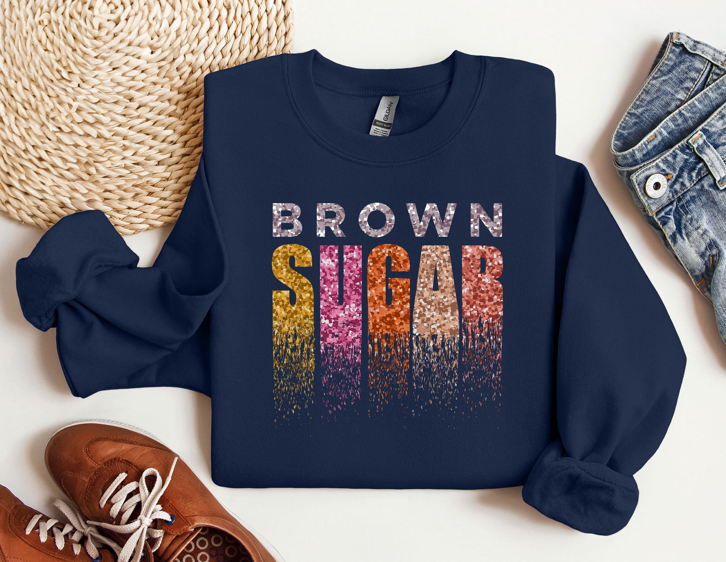 a sweatshirt with the words brown sugar on it