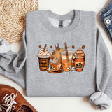 a gray sweatshirt with a picture of a couple of ice creams