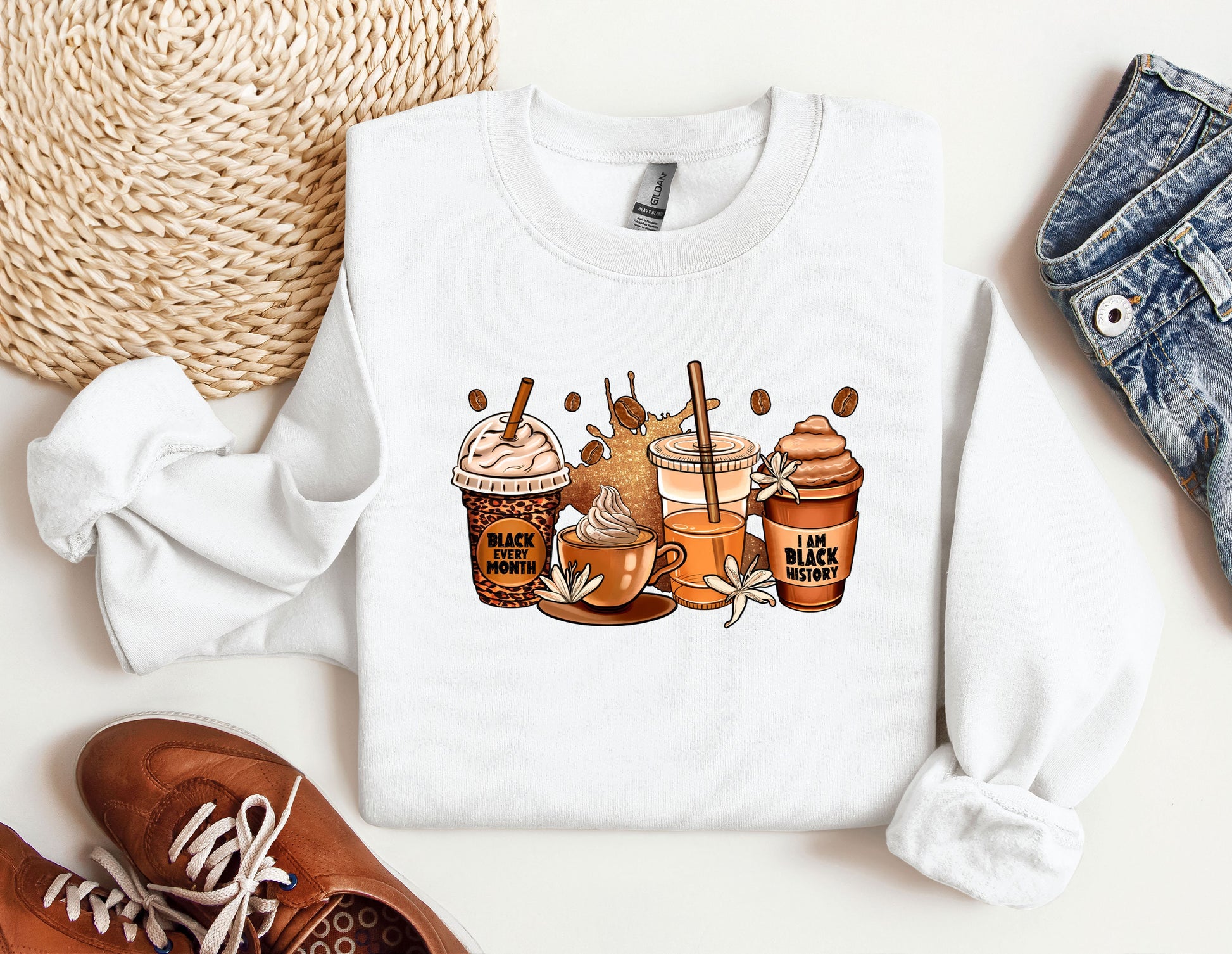 a white shirt with a picture of two jars of honey on it