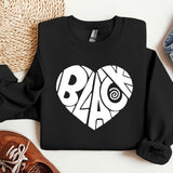 a black sweatshirt with the word baq on it