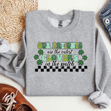 a st patrick's day sweatshirt with a st patrick's day message