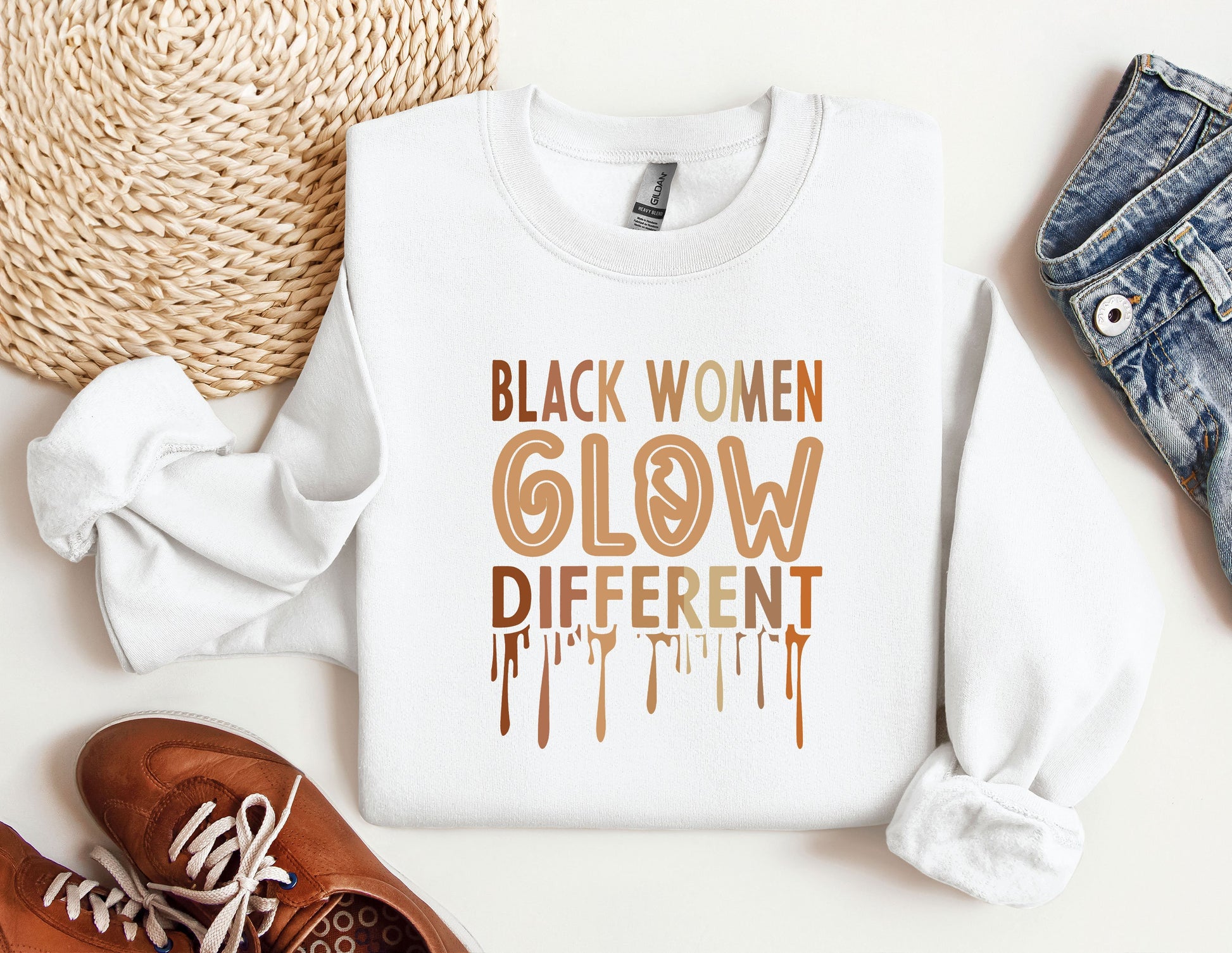 Black Women Glow Different Sweatshirt, Black History Month Crewneck, MLK Crewneck, Black History Month Gifts, Black Lives Matter Hoodie