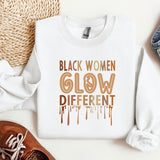 Black Women Glow Different Sweatshirt, Black History Month Crewneck, MLK Crewneck, Black History Month Gifts, Black Lives Matter Hoodie