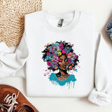 Black History Month Blm Sweatshirt, African Afro Woman Crewneck, MLK Hoodie, Black Girl Gifts, Melanin Crewneck, Juneteenth Shirt