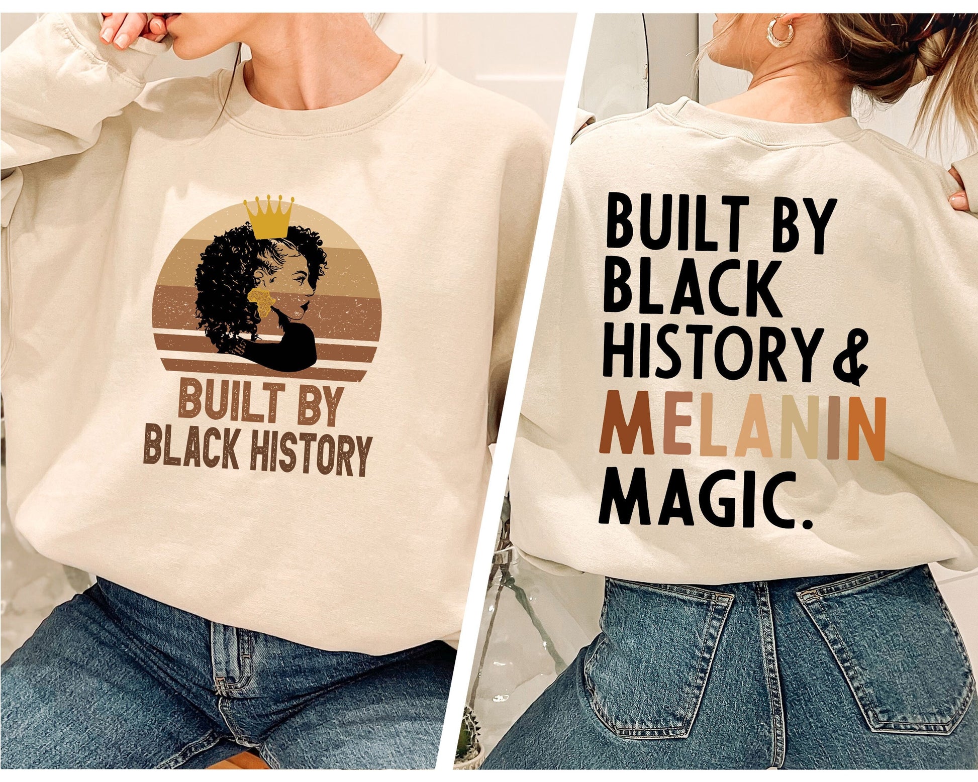 Built By Black History Sweatshirt, Black History Month Sweatshirt, MLK Crewneck, Black Lives Matter Sweatshirt, Civil Rights Sweatshirt