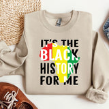 a sweater that says it's the black history for me
