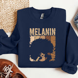 a blue sweatshirt with a picture of a woman's hair