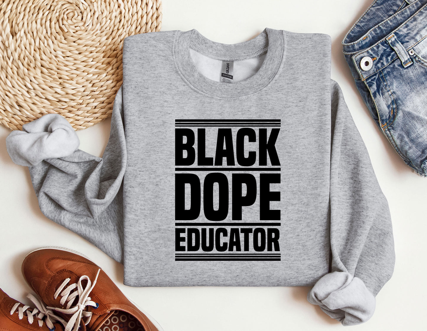 a sweatshirt that says black dope educator on it