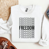 a white shirt with the words freedom on it