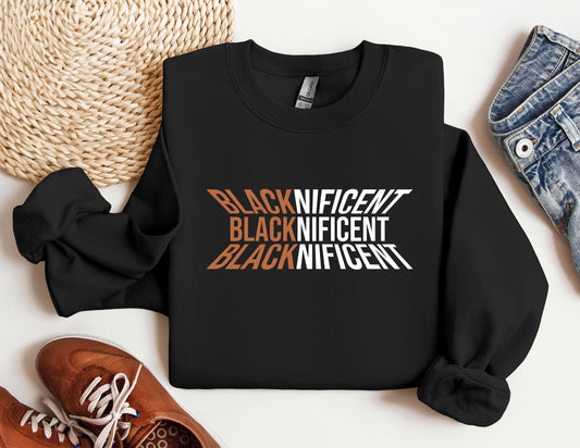 Blacknificent Sweatshirt, MLK Black History Month Crewneck, Black History Month Gifts, Black Lives Matter Sweat, Civil Rights Hoodie