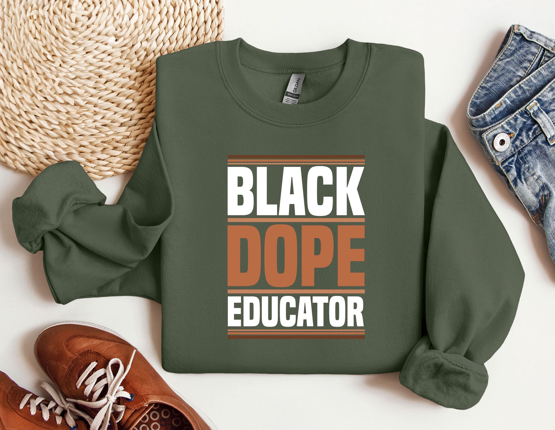 Black Dope Educator Sweatshirt, MLK Black History Hoodie, Melanin Crewneck, Black Lives Matter Shirt, Gift for Black Teacher