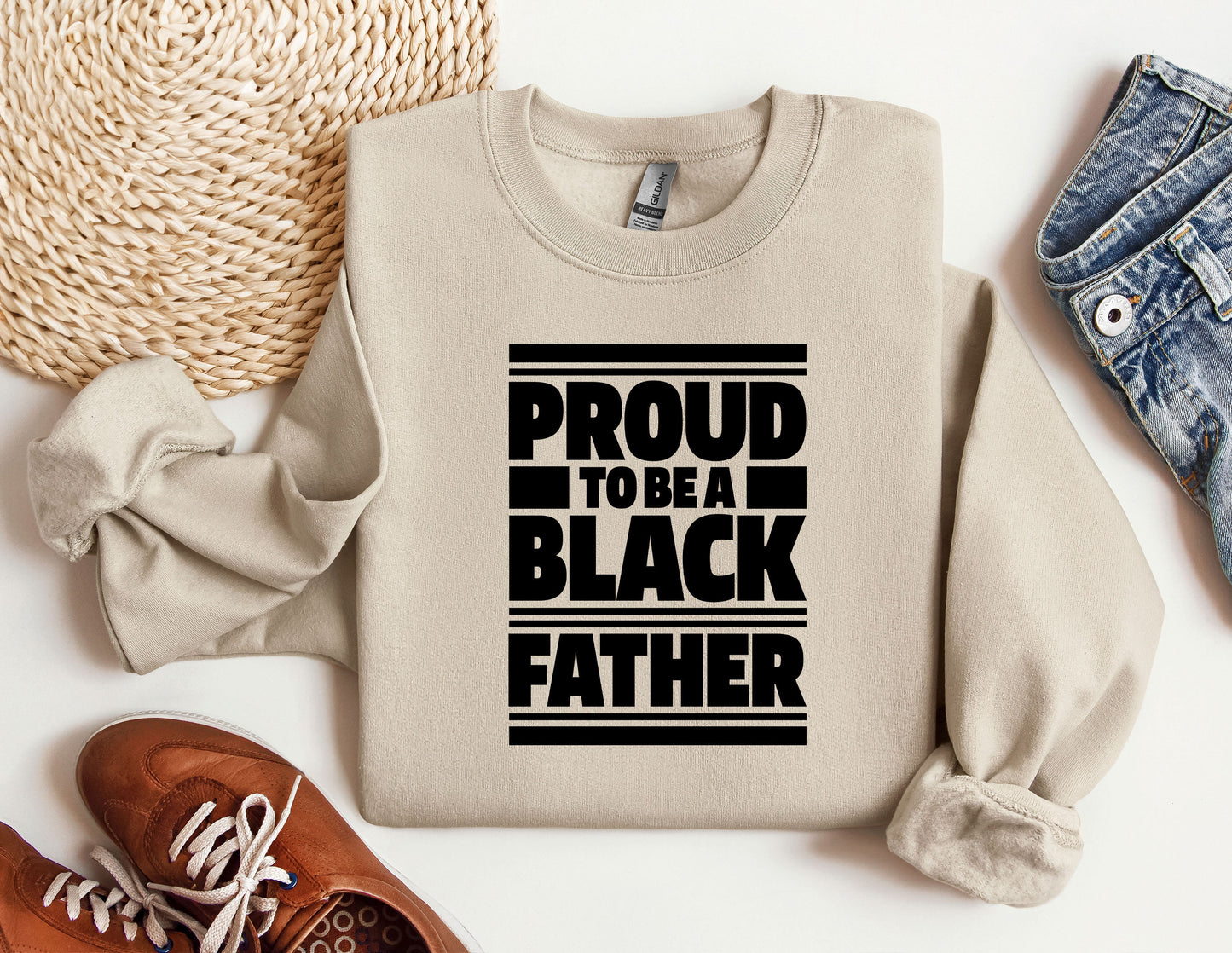 a sweater that says proud to be a black father