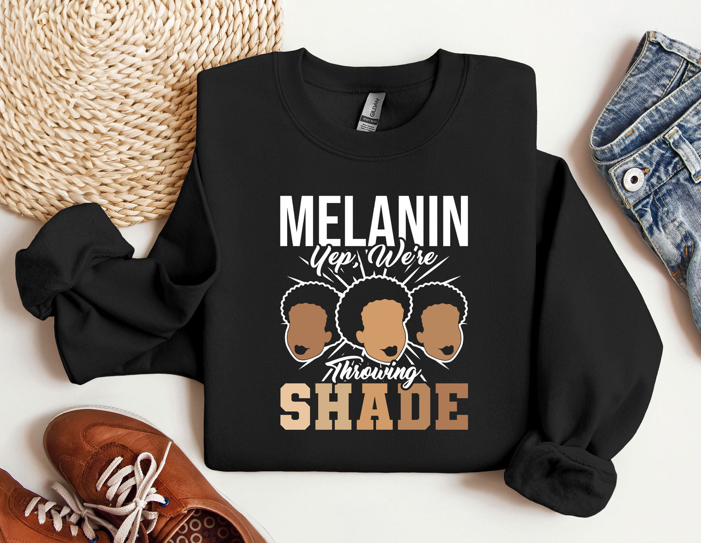 Melanin Yep Were Throwing Sahe Sweatshirt, MLK Black History Hoodie, Melanin Crewneck, Black Lives Matter Hoodie, Gift for Black Teacher