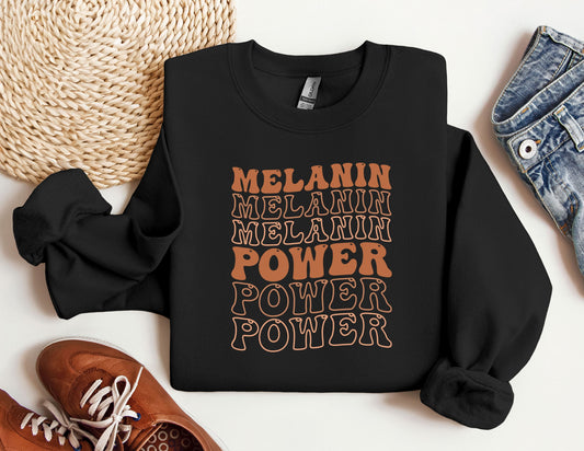 Melanin Power Sweatshirt, MLK Black History Hoodie, Melanin Crewneck, Black Lives Matter Shirt, Gift for Black Teacher