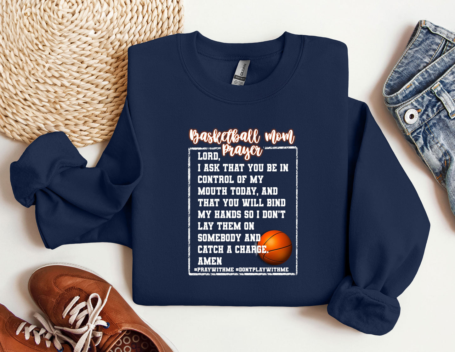 a sweatshirt with a basketball mom poem on it