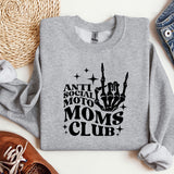 a gray sweatshirt with an image of a hand on it