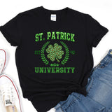 a st patrick's day t - shirt with shamrocks on it