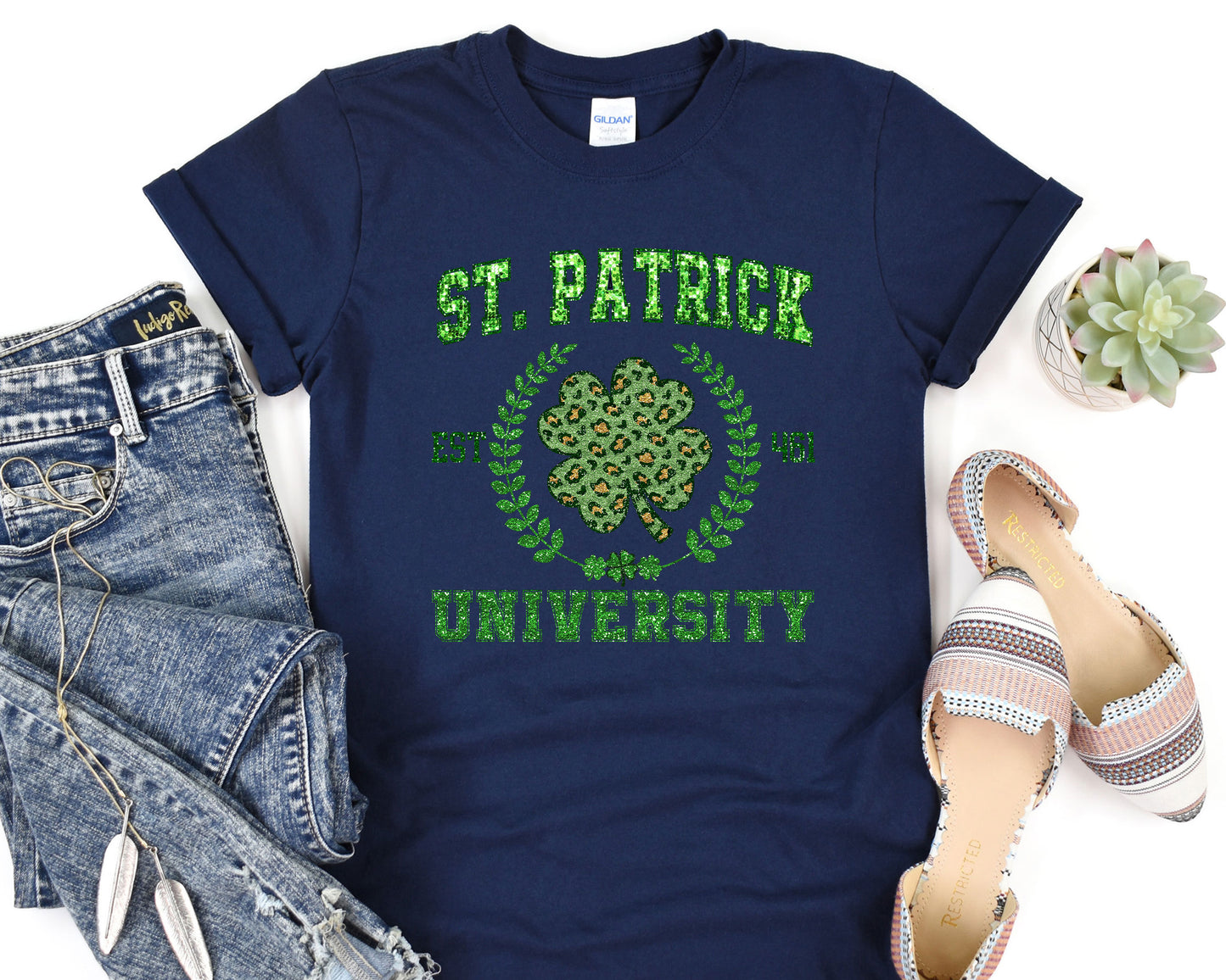 a st patrick&#39;s day t - shirt with a shamrock