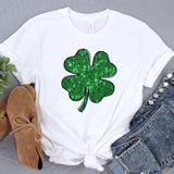 a t - shirt with a shamrock leaf on it