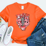 a pair of jeans and a t - shirt with a dog on it