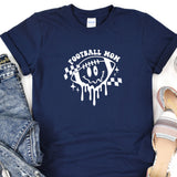 a t - shirt with a football design on it