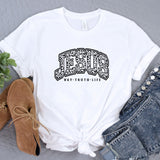 a white t - shirt with the word jesus printed on it