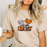My Heart Is On That Court T-Shirt, Basketball Mom Shirt, Sports Mom Shirt, Basketball Mom Shirt, TeamTee, Match Day Tee
