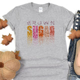a women's t - shirt with the word fall on it